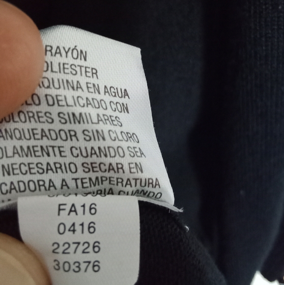 #411Primark Black Long Sleeve Open Front Cardigan. Size: Large - Picture 9 of 9